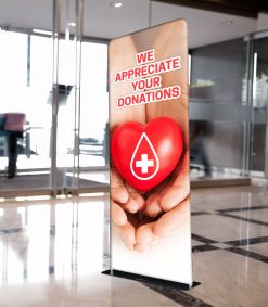 36" X 90" Fabric Tube Display with 9oz Premium Polyester Fabric