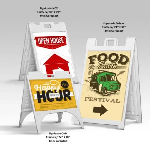 Plastic Sidewalk Sign A-Shape - Image 2