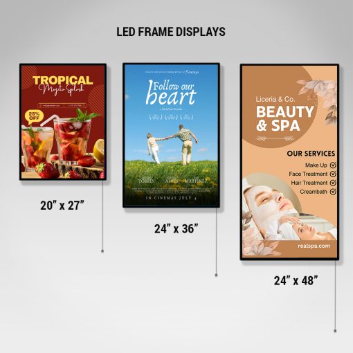 Illuminated LED Frame Displays